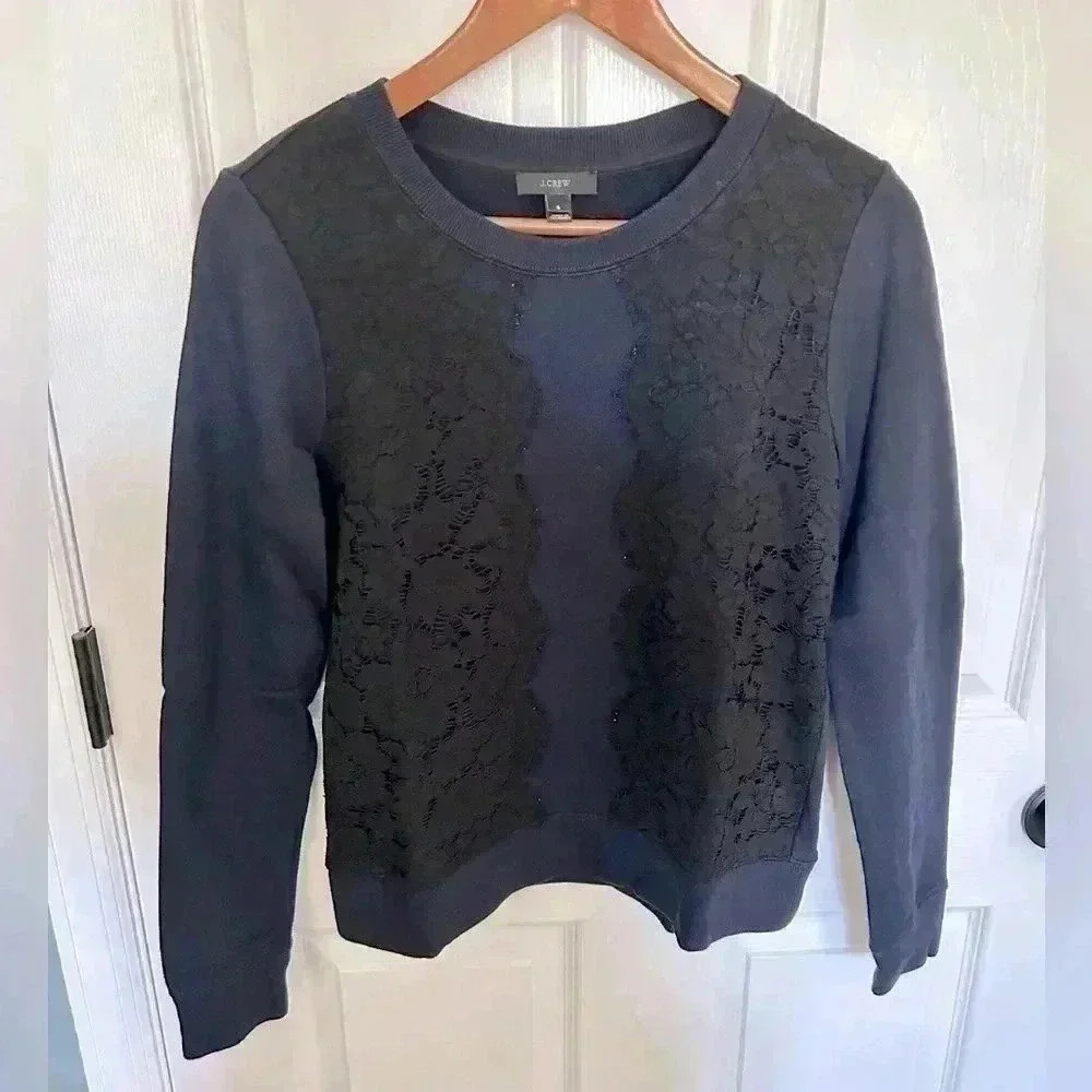 J. Crew Sweatshirt with Lace size Small